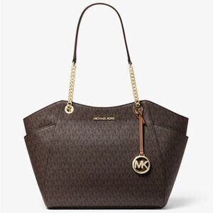 Michael Kors Jet Set Large Logo Shoulder Bag NWT